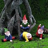 Photo Gallery volakebeing statuetta di gnomo natalizio in resina, decorazione stravagante a forma di elfo di babbo natale, per interni ed esterni, 6,5 cm, resistente alle intemperie, ricordo per le vacanze (rosso Photo Gallery volakebeing statuetta di gnomo natalizio in resina, decorazione stravagante a forma di elfo di babbo natale, per interni ed esterni, 6,5 cm, resistente alle intemperie, ricordo per le vacanze (rosso