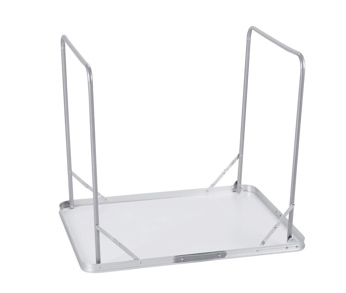 Table de camping pliante pliante portable de voyage et de camping Table de jardin Table de pique-nique pliable en aluminium avec poignée de transport pour fête intérieure en extérieur, longueur 80 cm