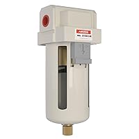 Vista 7 de AIRZOE Secador de Aire de 3/8" NPT para Compresor - Separador de Agua y Aire para Compresor AF3000-03, Drenaje Manual, Elemento de Latón de 5