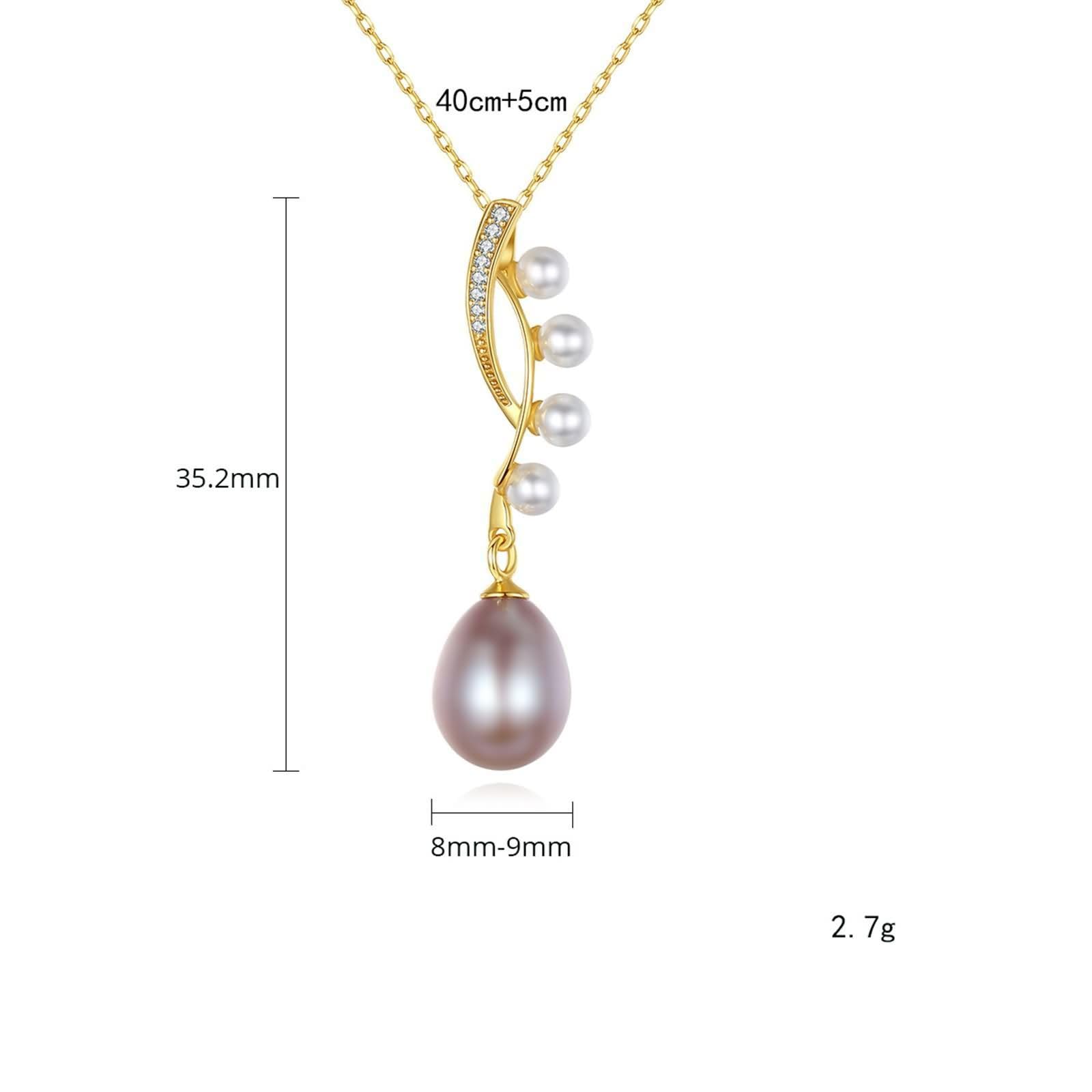 Collares Mujer de Blanco,Collares Mujer Plata de Ley 925 Perlas con Circonita Collar Colgante Mujer Blanco
