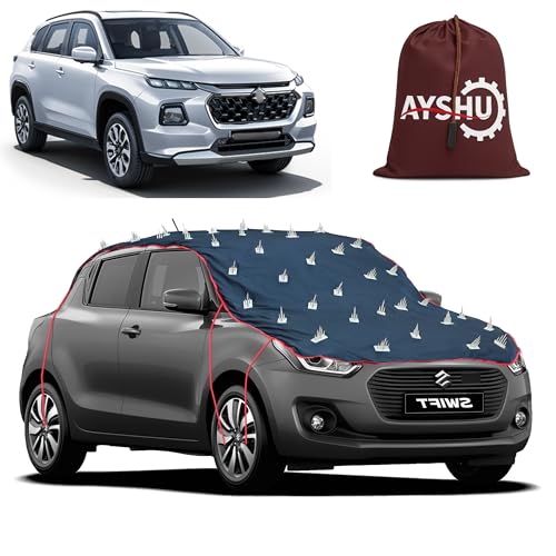 Image of AYSHU Water-Resistant Spike Car Cover for Maruti Suzuki Grand Vitara - Protects from Dogs, Monkeys, Dust, Sunlight & UV - Full Roof Universal Fit