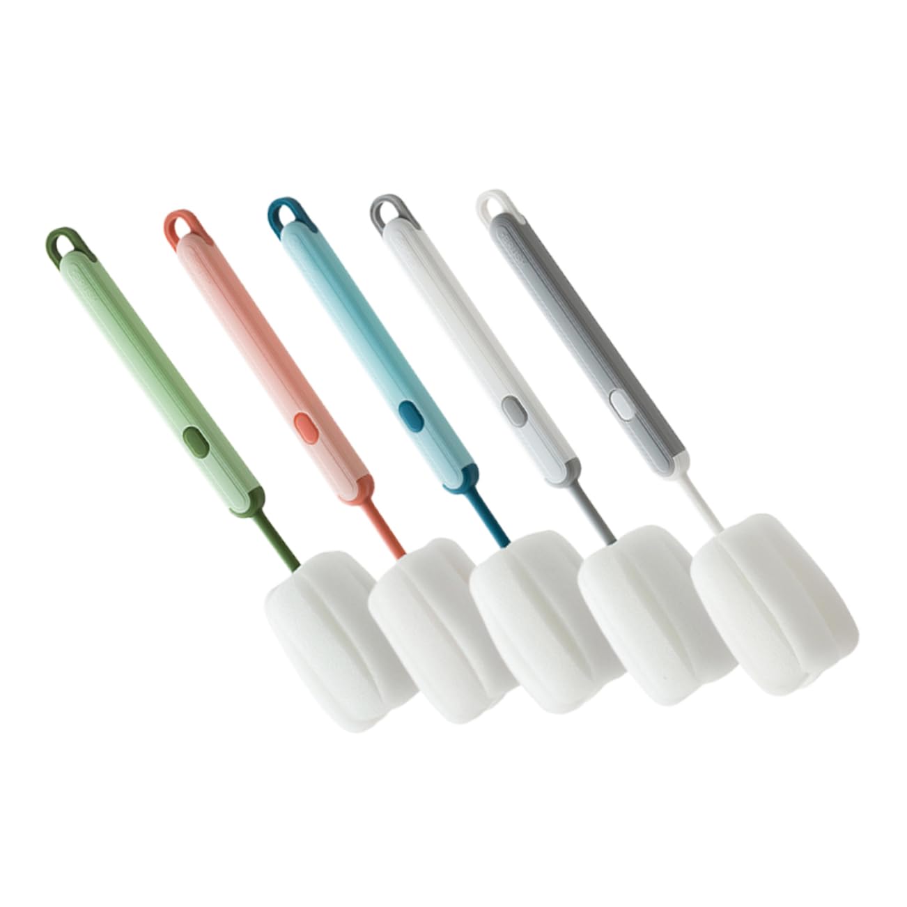 Unomor Gentle Pp Sponge Brush Set 5pc Bottle Cleaner for Water Bottle Milk Cup Scrubbing