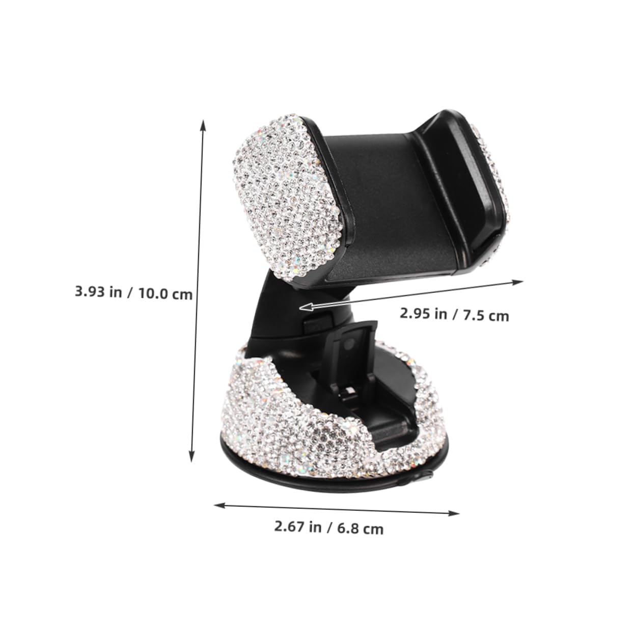 2pezzi Supporto Per Telefono Da Auto Supporto Ventola e Cruscotto Design Elegante Con Strass Compatibile Con Smartphone Accessorio Carino e Pratico Per La Navigazione Chiamate