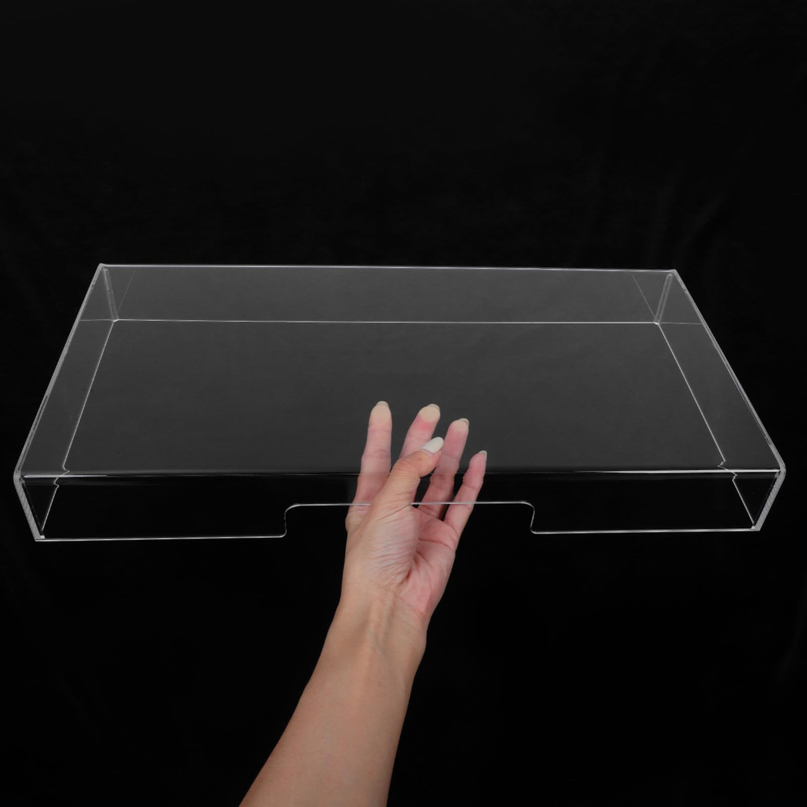Artibetter Copertura per Tastiera Trasparente in Acrilico Resistente 470x235x55mm Protezione Antipolvere e Contro Liquidi per Tastiera Meccanica Desktop