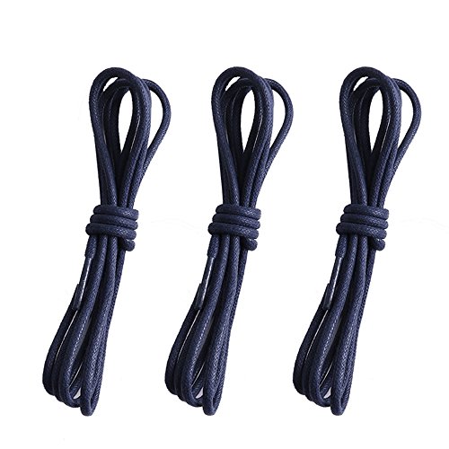 CHRISLZ (3/4/5 Pairs) Cordones de Zapatos Encerados Premium Zapatos de Cordones Redondos Resistentes al Estrés Zapatos de Encaje de 3 Tamaños Cordones