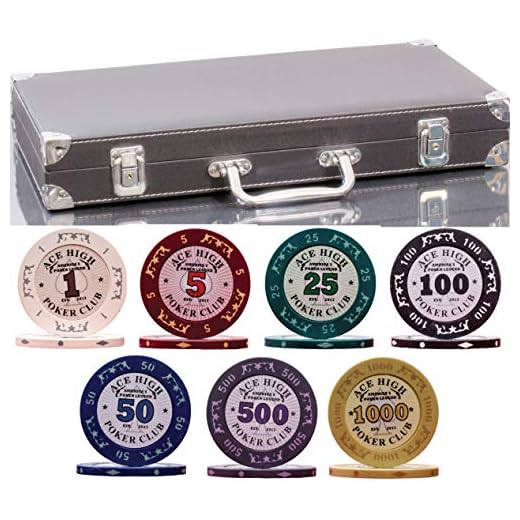 320 Piece Pro Poker Clay Poker Set - 2X Plastic Cards with Cutting Cards - Reinforced Leather case - Free Poker Felt (Heavy Weight Clay Chips - 320pcs, Model T)