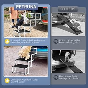   Extra-Wide-Dog-Ramps-for-Large-Dogs-Dog-Ramp-for-Car-with-Non-Slip-Surface-Aluminum-Foldable-Dog-Steps-Portable-Dog-Stairs-for-Cars-SUV-High-Beds-Trucks-Supports-up-to-250-lbs-4-Steps