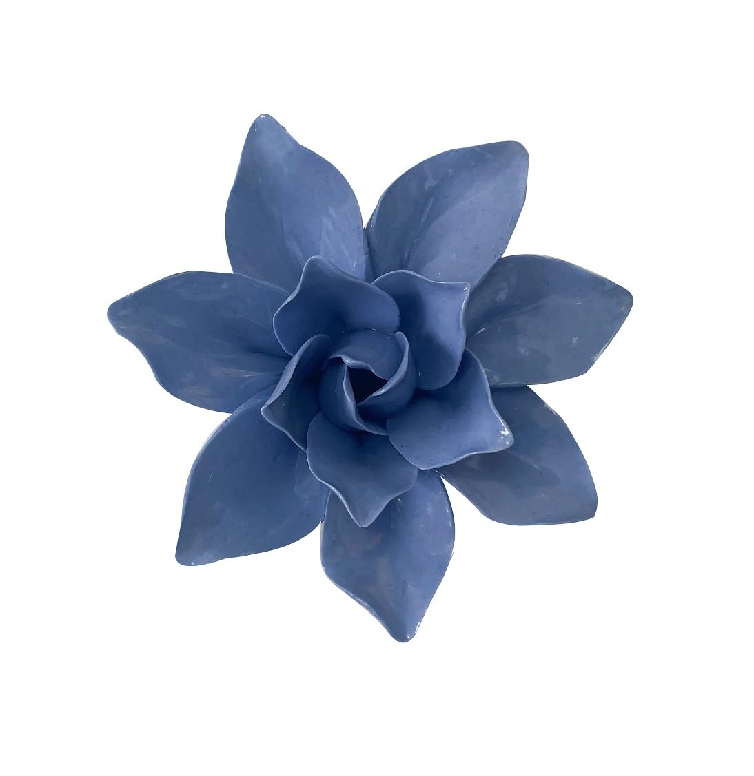 Amerry Royal Blue,Magnolia Magnolia, 3.54" Ceramic Flower Wall Art, Artificial Flower Wall Sculpture，Handcrafted 3D Hanging Porcelain Plant,3D Wall Hanging Decor,Porcelain Plant Wall Décor For Home (Royal Blue)