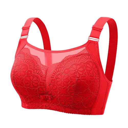 Soutien-gorge de yoga et sommeil grand confort rouge en dentelle souple pour femme active