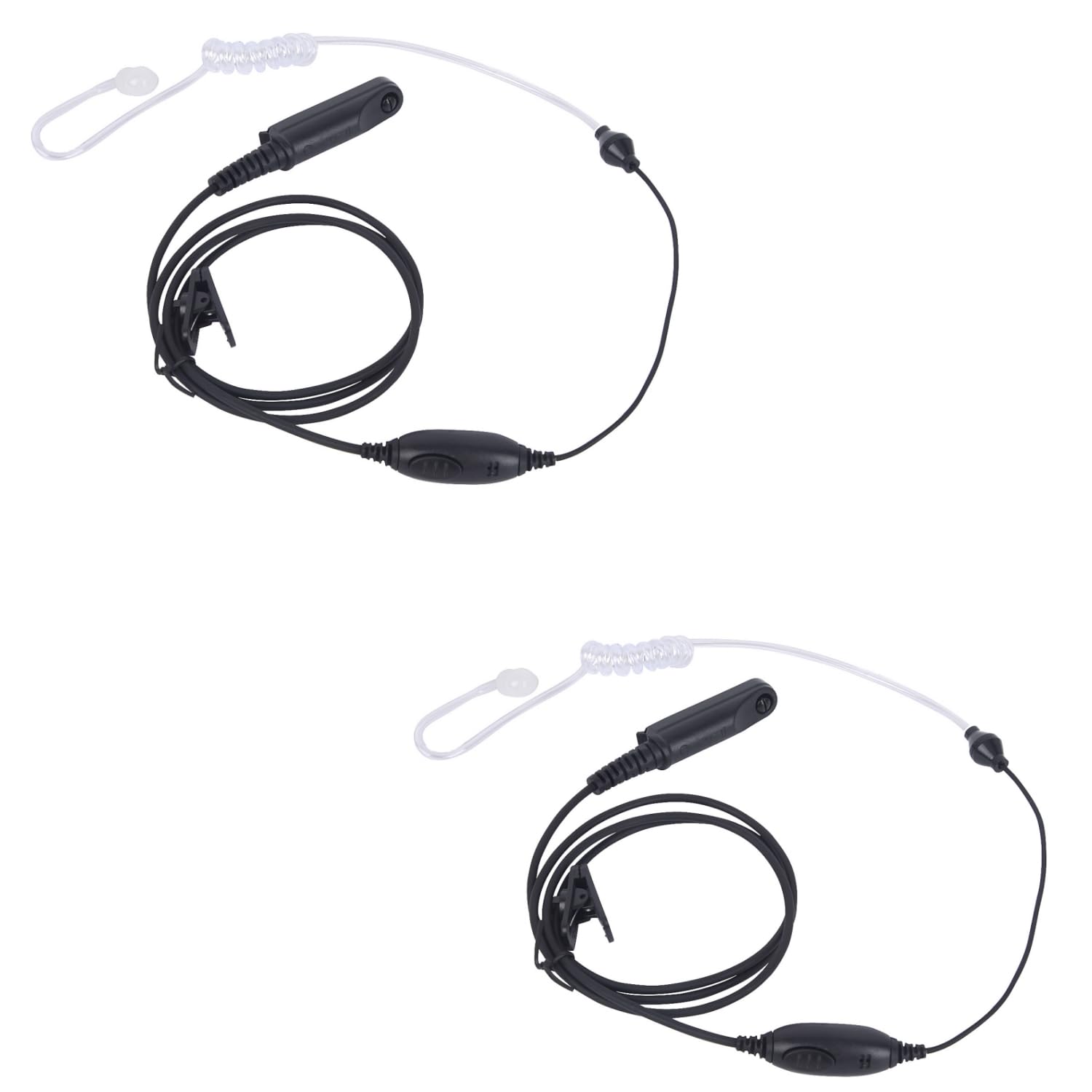 Pdflie Uv9r Accessories Headset Earpiece 1 Wire Acoustic Tube Ear Piece Compatible with Baofeng uv 9r pro Plus v2 gmrs xr 9g gt-3wp a58 a58s bf 9700 R760 5s(2Pack)-image-10