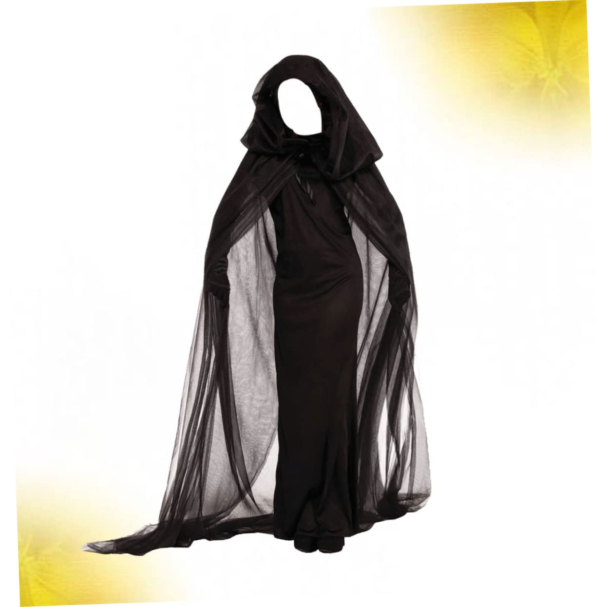 LIFKOME 3 Piezas Disfraz De Bruja Para Mujer Para Actuación Vestido De Bruja Disfraz De Fantasma Vestido Gotico Disfrazada Ropa Gótica Disfraces De Halloween Para Mujeres Black
