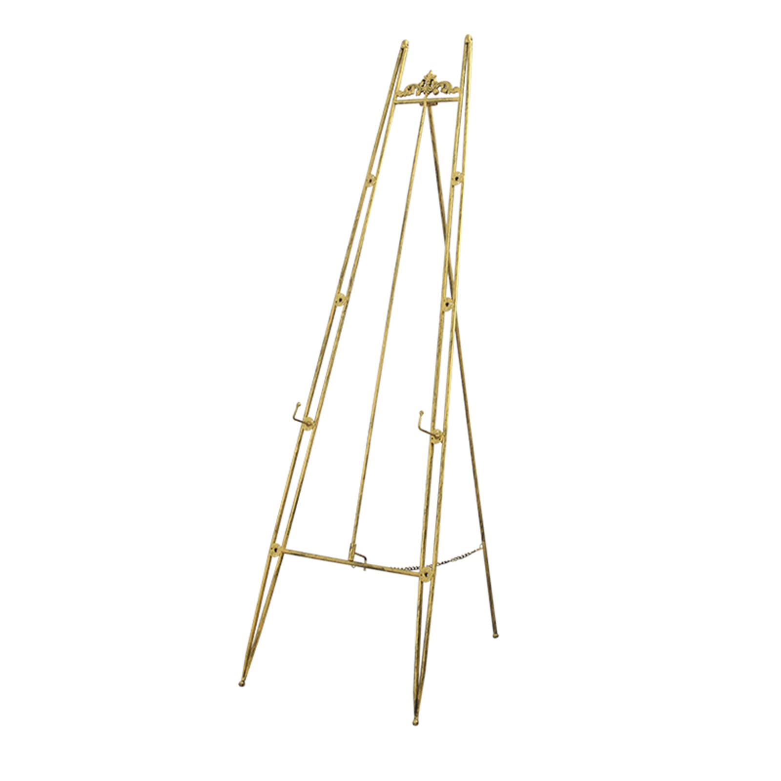 CWCQGH Adjustable Metal Easel Easel Stand for Display 120/150cm Tall Portable Painting Holder Sturdy and Durable Studio Easel for Artists Adults and Beginners (Gold 150cm)
