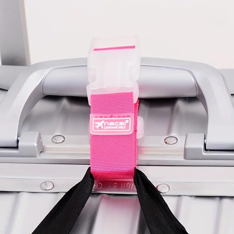 Image of Ximimark 6pcs Colorful Luggage Belts, Travel Portable Adjustable Luggage Seat Belt with Release Buckle, Luggage Travel Accessories, Easy to Carry, Car Travel Outdoor Practical Straps