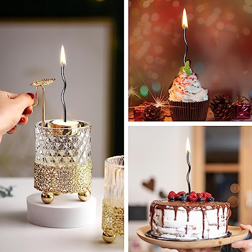 12 Candeline Compleanno Lunghe Sottili, Nero