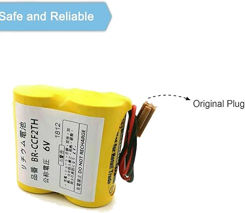 Miniatura 4 de BR-CCF2TH - Batería con enchufe marrón para Fanuc A98L-0001-0902/A98L-0031-0006 PLC Back-Power (paquete de 2)