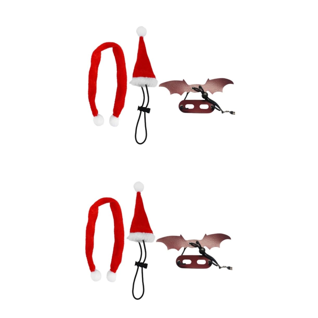 BESPORTBLE 2sets Accessori Per Rettili Con Guinzaglio Cappello e Sciarpa Per Festività Natalizie Kit Decorativo Per Lucertole Per Uscite All Aperto e Feste Tema Natale