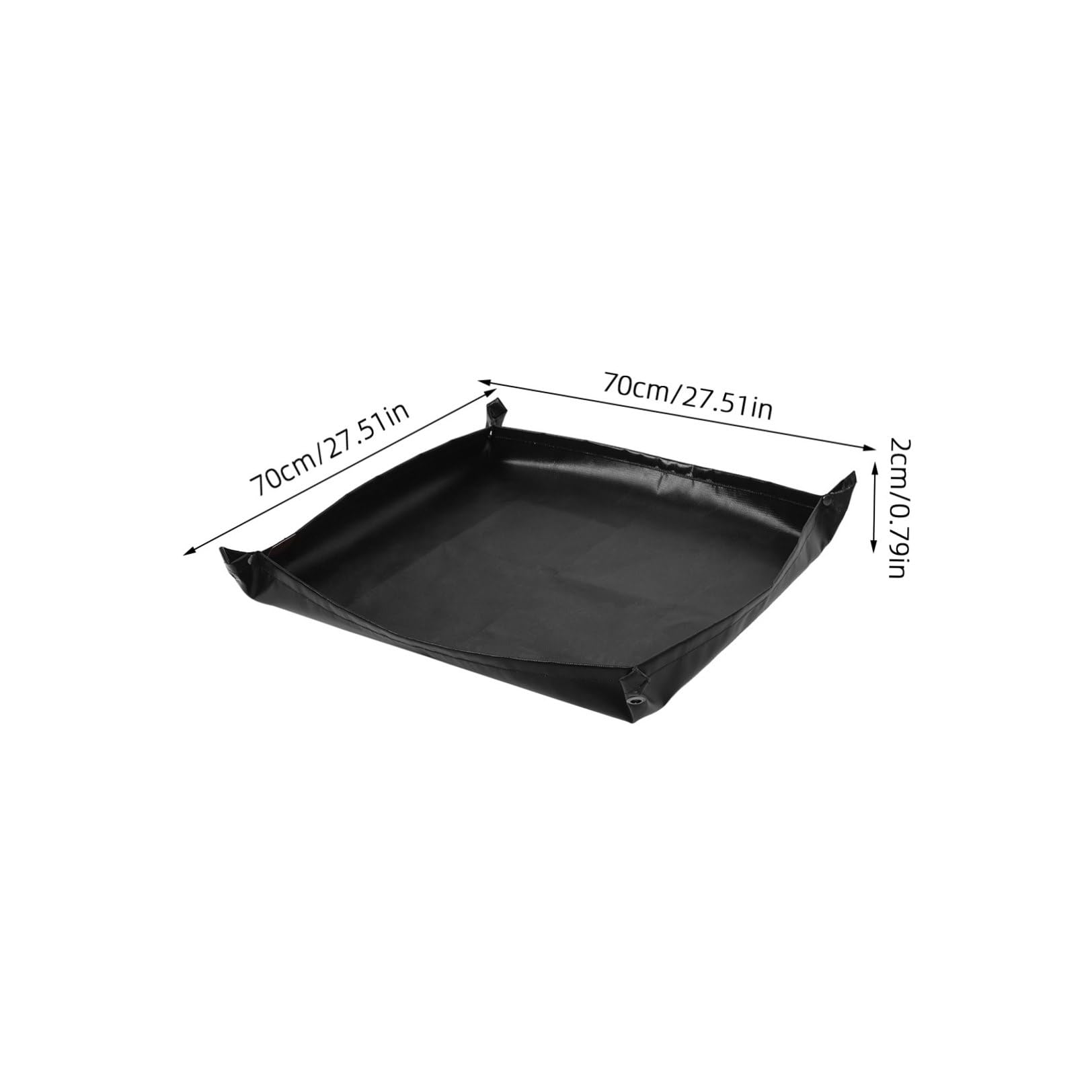 Tapete Ignífugo de Silicona para Barbacoa Exterior 71x71 Cm | Negro, Doble Cara, para Césped y Terraza, Portátil, Fácil de Plegar y Limpiar