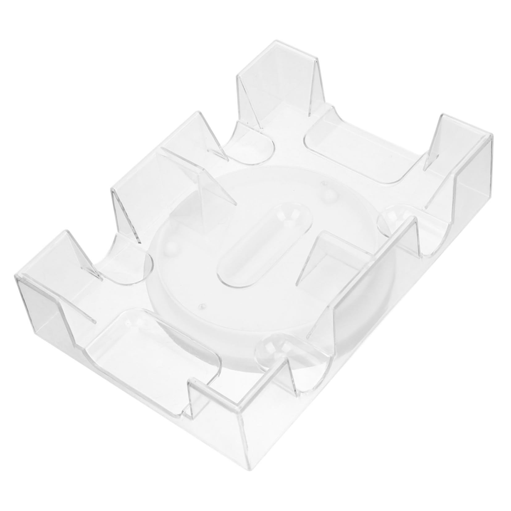 TOYANDONA 2pezzi Supporto Per Carte Da Gioco Rotante Plastica Con Vassoio Portacarte Doppio Per Poker e Giochi Da Tavolo Design Elegante e Funzionale Per Conservazione e Utilizzo Pratico