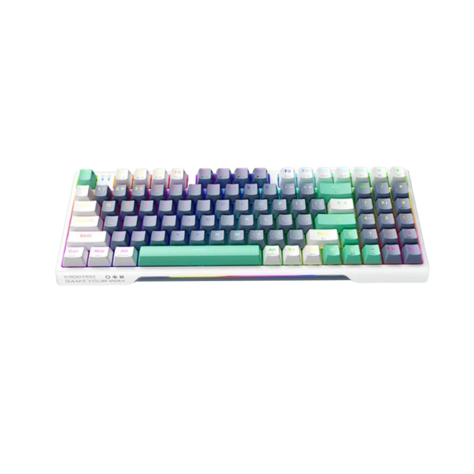 Tastiera Gaming Senza Fili Tastiera Meccanica Tastiera Tastiera Compatta con Struttura Solida Pbt Switch Sostituibili Retroilluminazione Rgb Adatta per Setup Minimal Gaming
