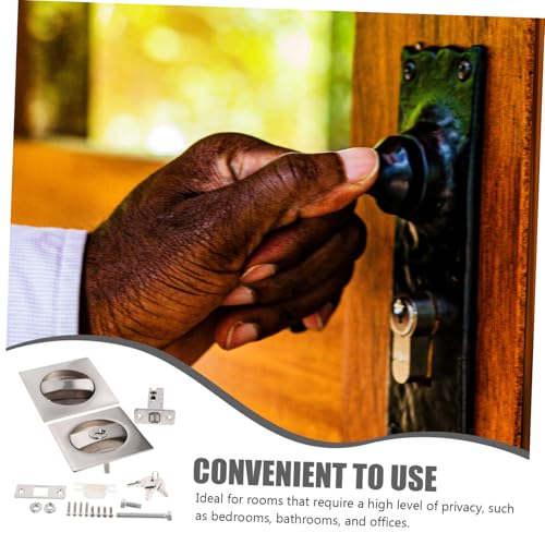 Angoily Cerradura Invisible para Puerta Corredera con Llave para Privacidad miniatura 3
