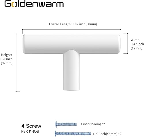 Miniatura 9 de goldenwarm Paquete de 10 tiradores blancos de gabinete de 3 pulgadas, tiradores de cajones blancos para gabinetes de cocina, cajones de cocina,