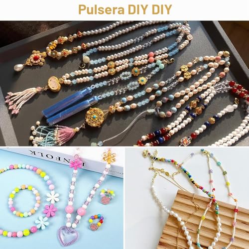 Miniatura 7 de 5m Rollo Cadenas Para Bisuteria Con 40 Cierres De Langosta Y 100 Anillos De Salto, Cadena Para Collar Con Alicates De Corte, Pinzas Cadena De Collar Diy Para Fabricación De Joyas, Oro, Plata