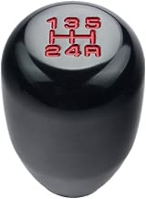 DEWHEL 5 Speed Manual Gearbox Shift Knob M12x1.25 Screw On Aluminum Black - coolthings.us
