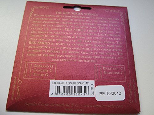 Aquila 70U Soprano Red Series Unwound G (4th) - Single String