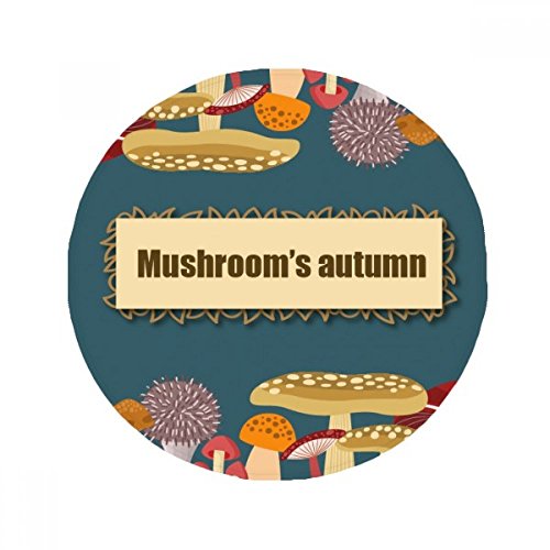 Tapis rond mignon champignon bleu 60x60 cm multicolore antidérapant
