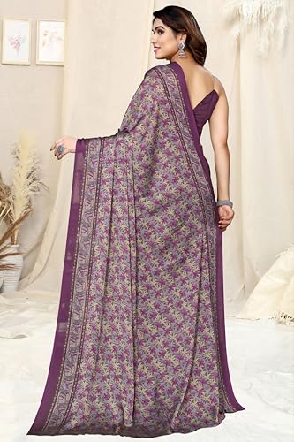 Image of MIRCHI FASHION Women's Ready to Wear 1 Minute Drape Chiffon Printed Saree with Blouse Piece