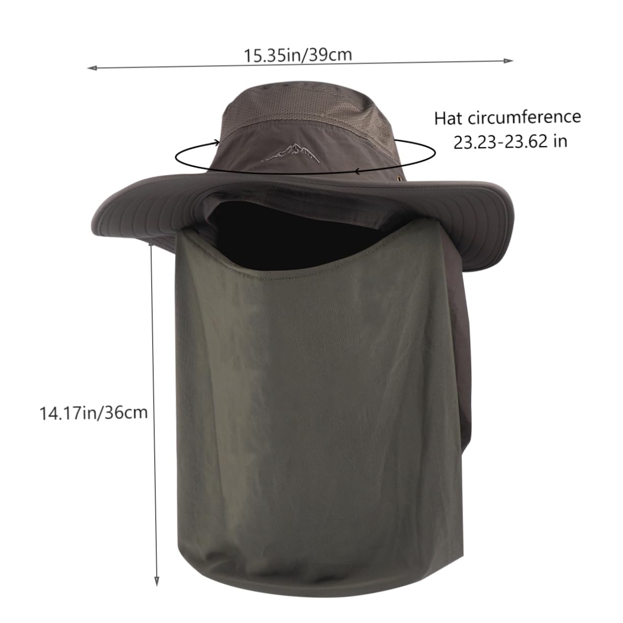 Cappello da Pescatore Anti-uv Verde in Nailon per Pesca e Trekking