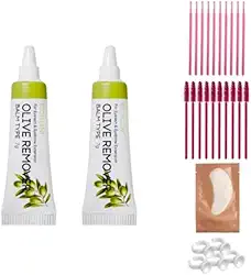 Kit 2 Removedor de Cola Olive Excellent 7g para Alongamento de Cílios - Removedor Profissional de Cola para Extensão de Cílios, Fórmula Suave e Eficaz para Remoção Segura e Rápida