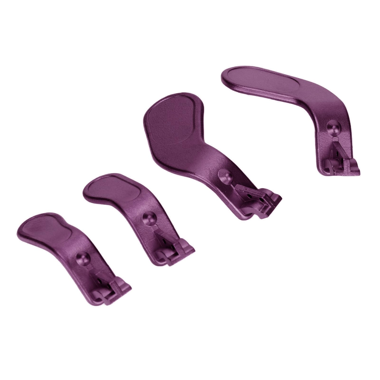 4-teiliges Controller-Paddel aus Edelstahl, Ersatzteile für Metallhaarauslöser, Videospiel-Zubehör für One Elite Series 2, Modell 1797, Kabelloses Zubehörknopf-Set (Lila)