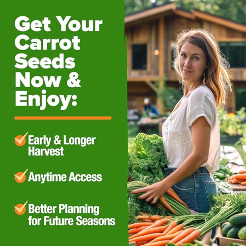 Image of HOME GROWN Rainbow Carrot Seeds 10 Variety Mix 3350+ Heirloom Non-GMO Seeds for Planting, High Germination, Multi-Color Gourmet Root Vegetables, Kids Garden, Crunchy Fresh Eating (Daucus carota)