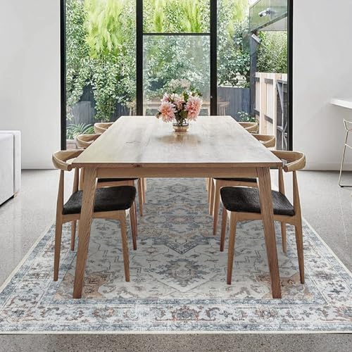 CHOSHOME Waschbarer Kurzflor Teppich Wohnzimmer - 160x230CM Taupe-braun – Ansicht 9