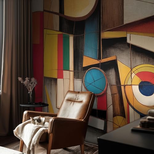 Impression de haute qualité pour ce revêtement mural géométrique - 3