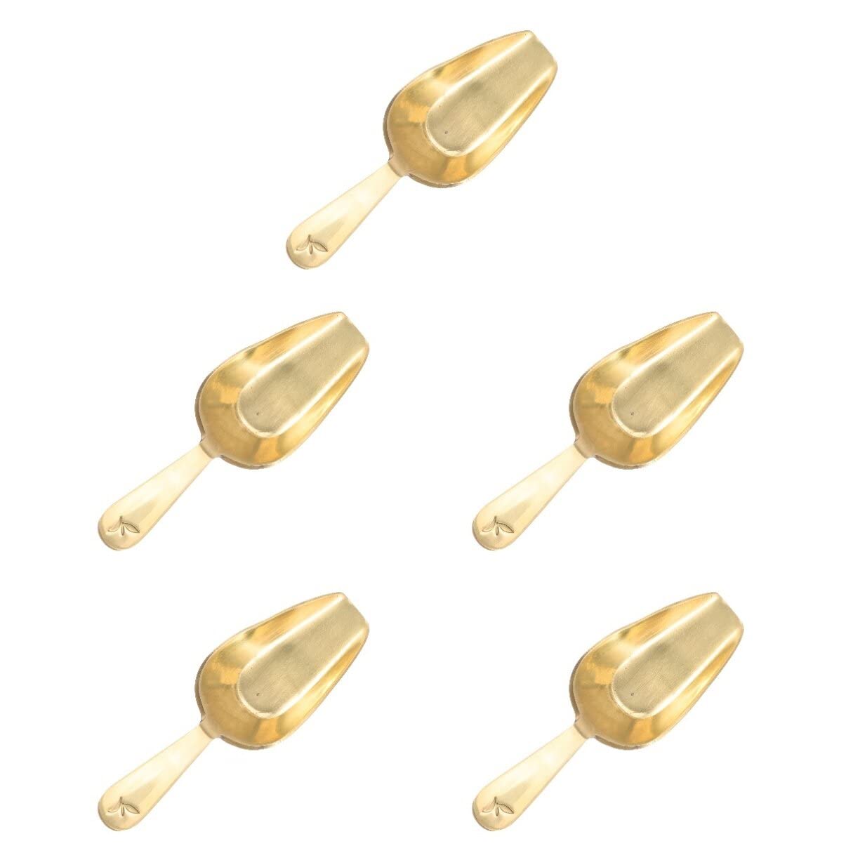 Alipis 5stücke Brass Tea Scoop Handgefertigte Mini Teelöffel Reinem Messing Für Lose Teeblätter Langlebig Und Leicht Zu Reinigen Perfektes Küchenutensil Für Teeliebhaber