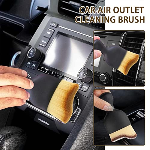 Escova de poeira interior de carro, escova de detalhamento de carro com tampa, escova de detalhament