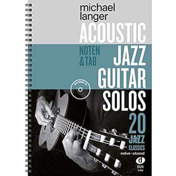 Paperback Acoustic Jazz Guitar Solos: 20 Jazz Classics in Noten und TAB / medium-advanced Book