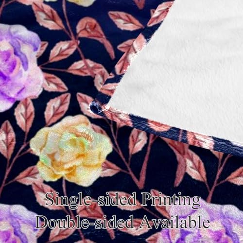 Couverture Polaire Fleurs Plaid de Qualité Supérieure pour Lit - 4