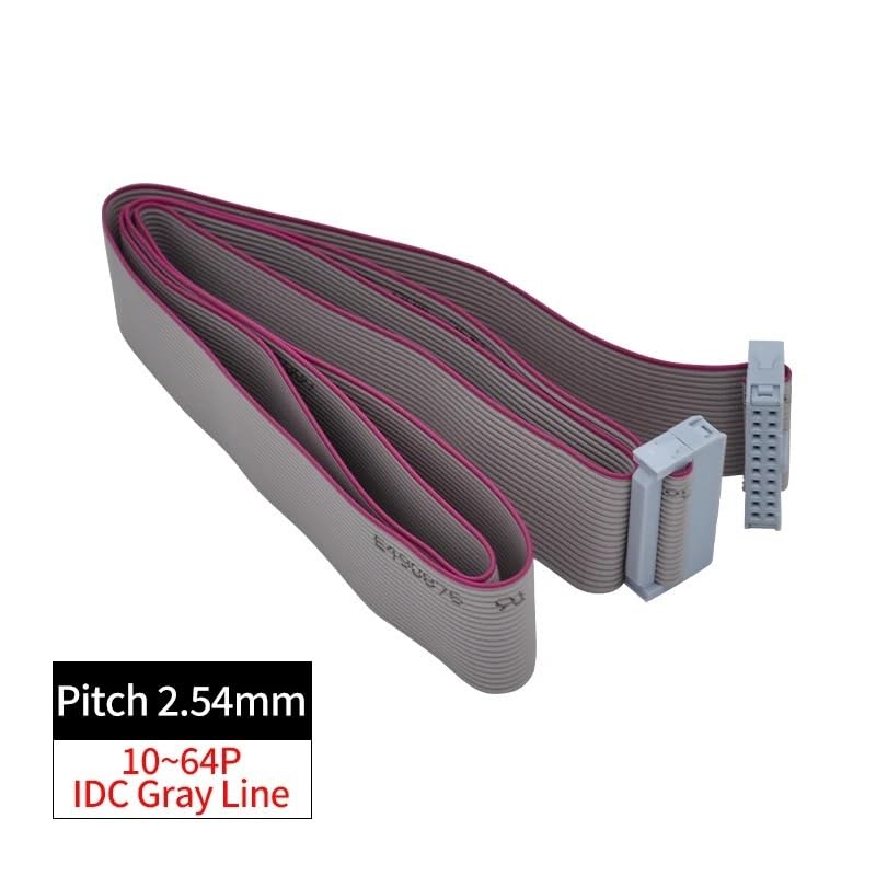 FC20P IDC2.54mm Flat Gray Cable LED Screen Connection JTAG Download(1M)