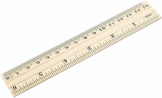 Tool parts Wood Ruler 15cm 6 Inch 2 Scale Office Rulers Wooden Measuring Ruler 8pcs