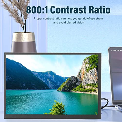Tragbarer Monitor, 8,9 Zoll HD 1920 X 1200, 160°-Ansicht, LCD-Touchscreen, Kleiner Monitor, USB-C-HDMI-Display mit Lautsprecher, Externer Monitor für Laptop für Switch für Xbox – Bild 5