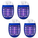 4 Pack Bug Zapper Indoor Mosquito Zapper, Fly Zapper Electronic Mosquito Killer with LED Light for P