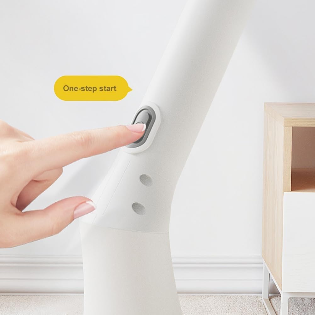 Fregadora Giratoria Eléctrica Cepillo De Limpieza Turbo Giratorio Multiusos Inalámbrico Con Brazo De Extensión Ajustable 6 Cabezales De Limpieza Reemplazables Suministros De Limpieza For El Hogar