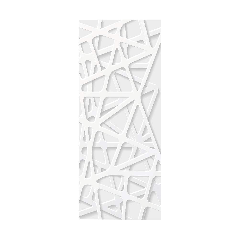 Sticker de porte 3D abstrait blanc pour décorer un salon moderne
