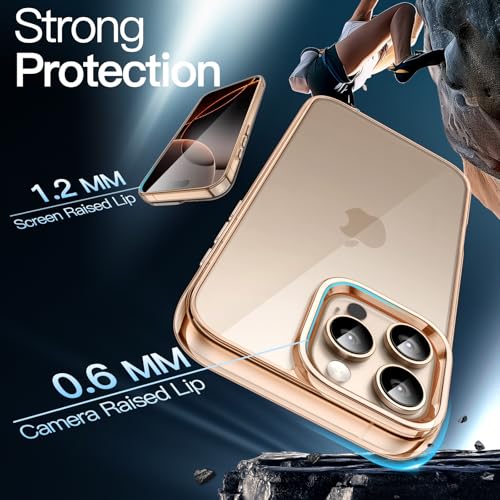Image of JETech Cover Case for iPhone 16 Pro 6.3-Inch, Non-Yellowing Shockproof Phone Bumper Cover, Anti-Scratch Clear Back (Desert)