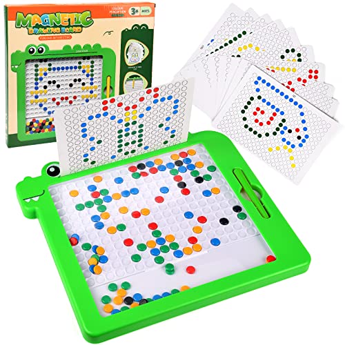 Vibbang Magique Planche à Dessin Magnétique pour Enfants, Ardoise Magique Enfant Magnétique avec Stylo Magnétique, Planche à Dessin Magnétique, Jouet éducatif Montessori (Vert)