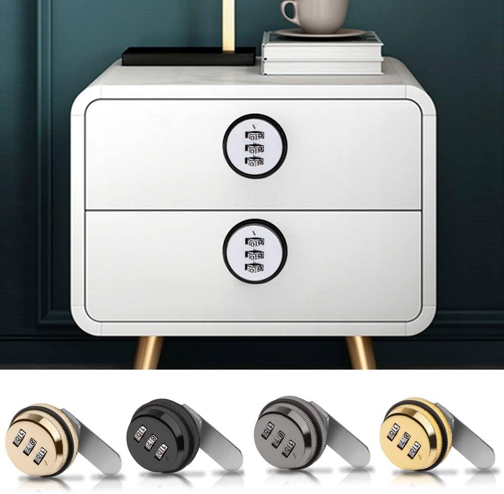 Code Drawer Lock 20mm Smart Cam Code Lock for Mailbox Cabinet Door Zinc Alloy Box Lock(Silver)