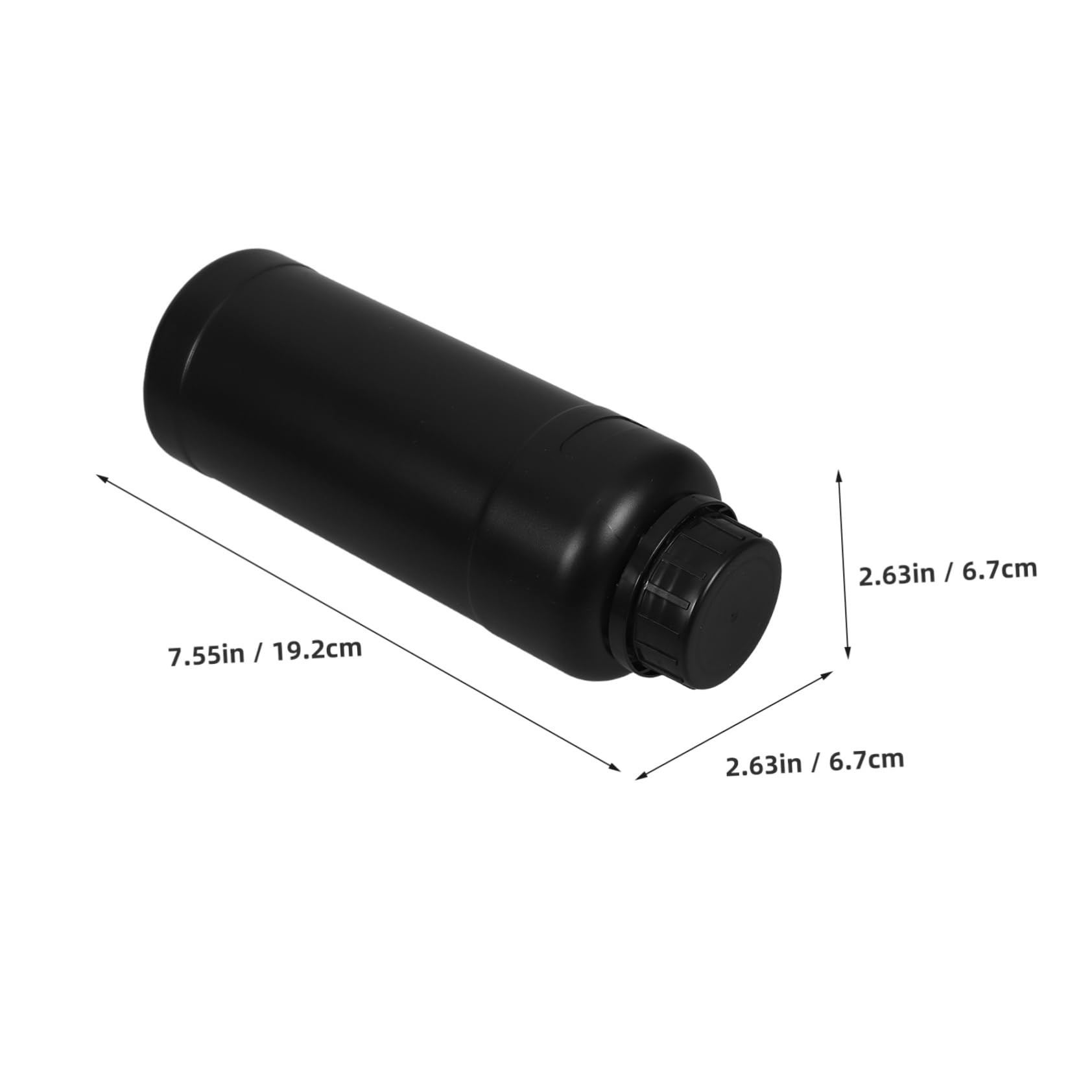 DECHOUS Bottiglia Reagente Pe 500ml con Tappo Antimanomissione Nero